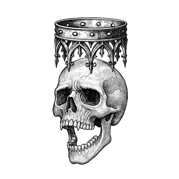 False King Tattoo Stencil