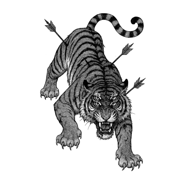 Wounded Tattoo Stencil